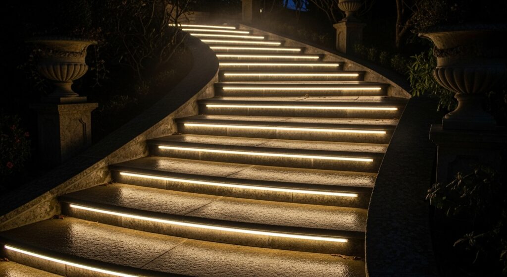 Light-Integrated Stairs for Safety and Ambiance