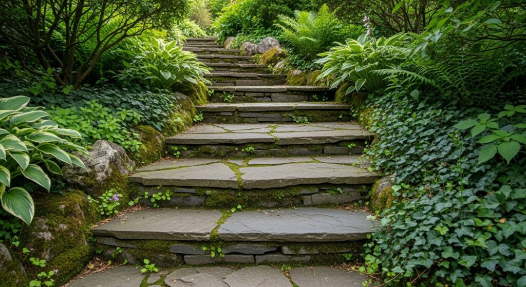 Stone Steps for a Garden Oasis